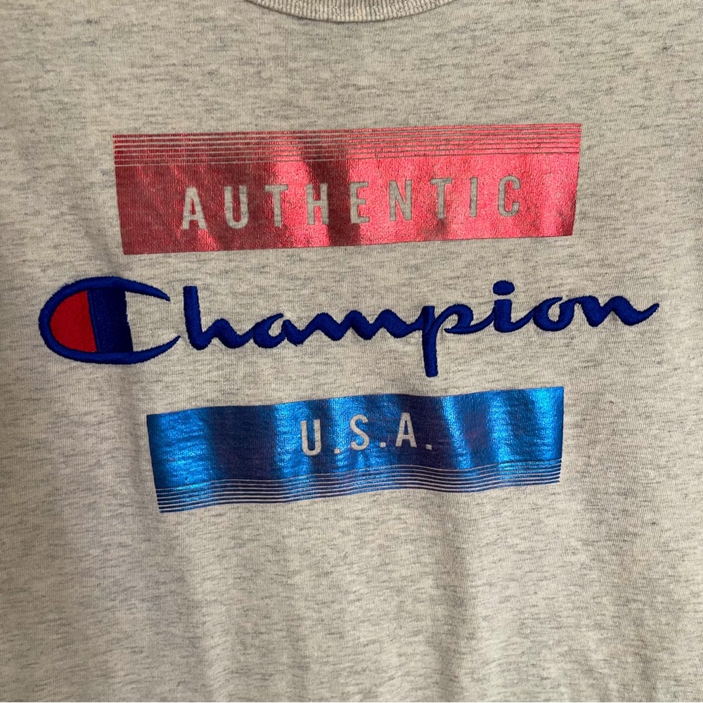 Men’s Champion Heritage Tee - Medium - Marled Oatmeal - Heavyweight Cotton - Picture 4 of 8